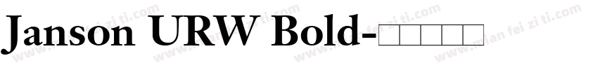 Janson URW Bold字体转换